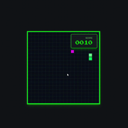 Screenshot of the Snake game